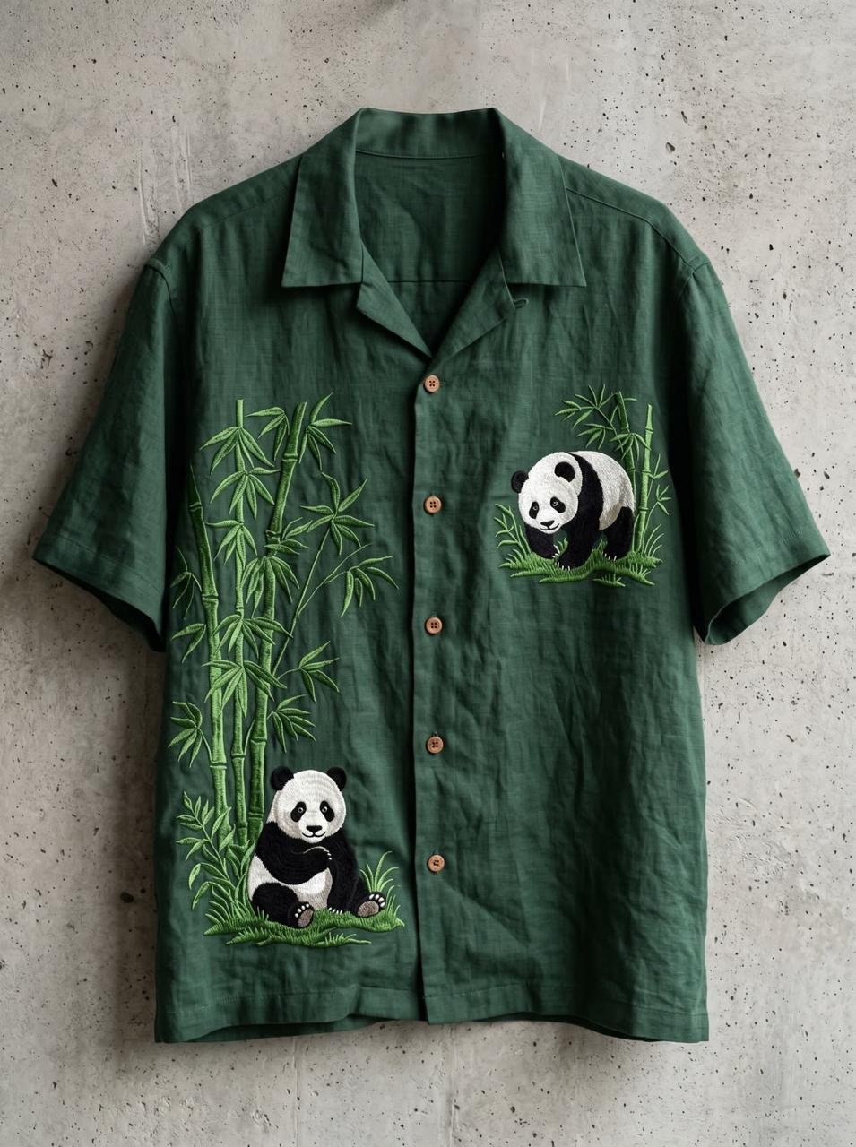 HUNK&HEROS Men’s Premium Embroidered Oversized Summer Shirt