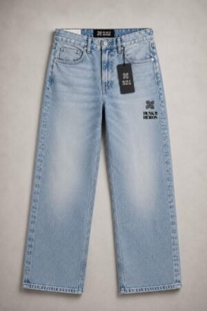 HUNK&HEROS Men’s Premium Pure Cotton Slim Fit Denim Jeans