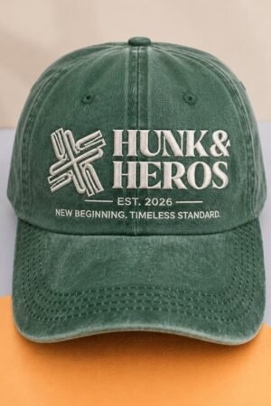 HUNK&HEROS Men’s Premium Pure Cotton Embroidered Baseball Cap