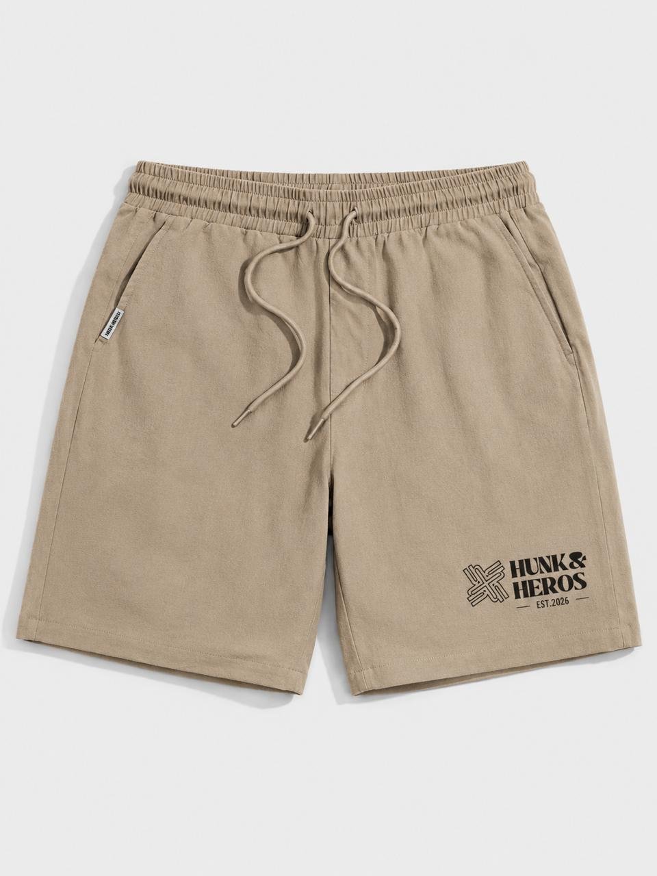HUNK&HEROS Men’s Premium Cotton Casual Shorts